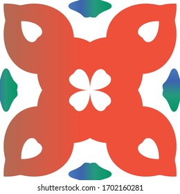 Traditional ornate mexican talavera. Creative design. Vector seamless pattern concept. Red abstract background for web backdrop, print, pillows, surface texture, wallpaper, towels.
