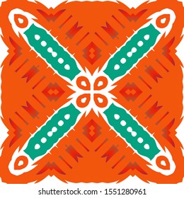 Traditional ornate mexican talavera. Graphic design. Vector seamless pattern elements. Red abstract background for web backdrop, print, pillows, surface texture, wallpaper, towels.