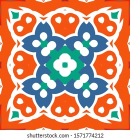 Traditional ornate mexican talavera. Graphic design. Vector seamless pattern elements. Red abstract background for web backdrop, print, pillows, surface texture, wallpaper, towels.