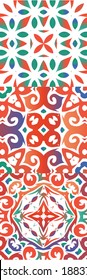 Traditional ornate mexican talavera. Hand drawn design. Collection of vector seamless patterns. Red abstract backgrounds for web backdrop, print, pillows, surface texture, wallpaper, towels.