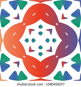 Traditional ornate mexican talavera. Minimal design. Vector seamless pattern illustration. Red abstract background for web backdrop, print, pillows, surface texture, wallpaper, towels.