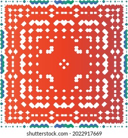 Traditional ornate mexican talavera. Modern design. Vector seamless pattern theme. Red abstract background for web backdrop, print, pillows, surface texture, wallpaper, towels.