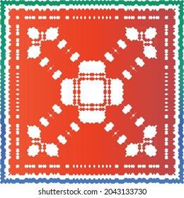 Traditional ornate mexican talavera. Modern design. Vector seamless pattern theme. Red abstract background for web backdrop, print, pillows, surface texture, wallpaper, towels.