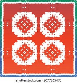 Traditional ornate mexican talavera. Modern design. Vector seamless pattern theme. Red abstract background for web backdrop, print, pillows, surface texture, wallpaper, towels.