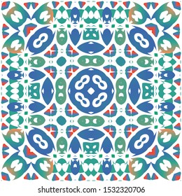 Traditional ornate mexican talavera. Vector seamless pattern elements. Modern design. Red abstract background for web backdrop, print, pillows, surface texture, wallpaper, towels.