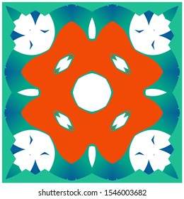 Traditional ornate mexican talavera. Vector seamless pattern concept. Stylish design. Red abstract background for web backdrop, print, pillows, surface texture, wallpaper, towels.
