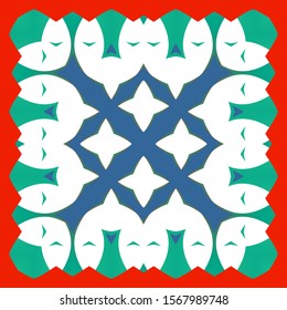 Traditional ornate mexican talavera. Vector seamless pattern concept. Stylish design. Red abstract background for web backdrop, print, pillows, surface texture, wallpaper, towels.
