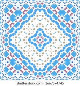 Tradicional talavera mexicana ornamental. Elementos de patrón sin fisuras vectoriales. Diseño moderno. Fondo abstracto rojo para telón de fondo web, impresión, almohadas, textura superficial, papel pintado, toallas.