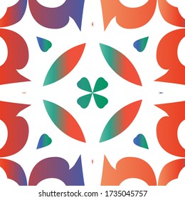 Traditional ornate mexican talavera. Vector seamless pattern trellis. Geometric design. Red abstract background for web backdrop, print, pillows, surface texture, wallpaper, towels.