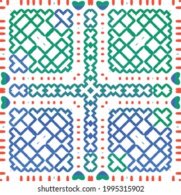 Traditional ornate mexican talavera. Vector seamless pattern theme. Universal design. Red abstract background for web backdrop, print, pillows, surface texture, wallpaper, towels.