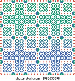 Traditional ornate mexican talavera. Vector seamless pattern theme. Universal design. Red abstract background for web backdrop, print, pillows, surface texture, wallpaper, towels.