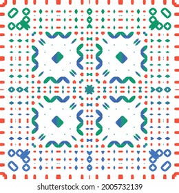 Traditional ornate mexican talavera. Vector seamless pattern theme. Universal design. Red abstract background for web backdrop, print, pillows, surface texture, wallpaper, towels.