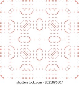 Traditional ornate mexican talavera. Vector seamless pattern theme. Universal design. Red abstract background for web backdrop, print, pillows, surface texture, wallpaper, towels.