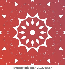 Traditional ornate mexican talavera. Vector seamless pattern elements. Bathroom design. Red abstract background for web backdrop, print, pillows, surface texture, wallpaper, towels.