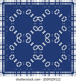 Traditional ornate portuguese azulejo. Vector seamless pattern watercolor. Original design. Blue abstract background for web backdrop, print, pillows, surface texture, wallpaper, towels.