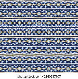 Traditional ornate portuguese decorative color tiles azulejos. Abstract background. Vector hand drawn illustration, typical portuguese tiles, Ceramic tiles. Seamless pattern.