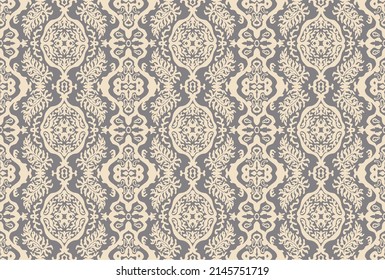 Traditional ornate portuguese decorative color tiles azulejos. Abstract background. Vector hand drawn illustration, typical portuguese tiles, Ceramic tiles. Seamless pattern.