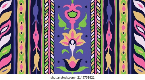 Traditional ornate portuguese decorative color tiles azulejos. Abstract background. Vector hand drawn illustration, typical portuguese tiles, Ceramic tiles. Seamless pattern.