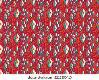 Traditional ornate portuguese decorative color tiles azulejos. Abstract background. Vector hand drawn illustration, typical portuguese tiles, Ceramic tiles. Seamless pattern.