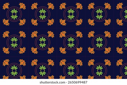 Tradicional ornamentado português decorativo azulejos de cor. Resumo. Ilustração desenhada à mão vetorial, azulejos típicos portugueses, azulejos de cerâmica. Padrão contínuo.