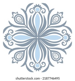 Traditional ornate portuguese tiles azulejos. Vintage pattern for textile design. Geometric mosaic, majolica. Seamless geometric pattern. Vector decorative background. Vintage floral pattern.