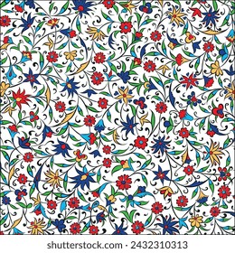 traditional ottoman iznik tiles design