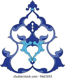Traditional ottoman Turkey tile design