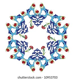 Traditional ottoman turkish tile design