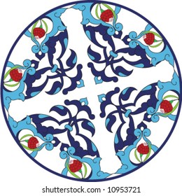 Traditional ottoman turkish tile design