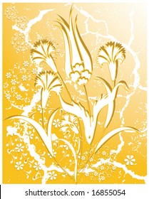 Traditional ottoman turkish tulip tile design