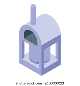 Traditional outdoor pizza oven with chimney for baking delicious pizzas