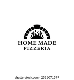 Forno tradicional para design de logotipo de pizza