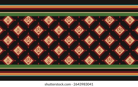 traditional own custom made tribal carpet fabric pattern ethnic ornaments art wallpaper background suitable for your textile design