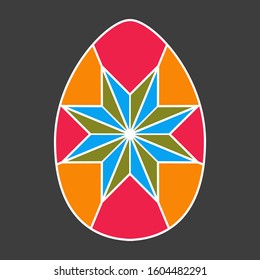 Traditional painted easter eggs flat illustration. background or endless texture for textile decoration, ideal for fabric, wrapping, scrapbooking paperReligious holiday snacks. Orthodox  tradition