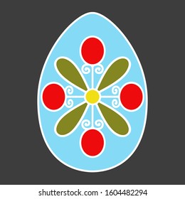 Traditional painted easter eggs flat illustration. background or endless texture for textile decoration, ideal for fabric, wrapping, scrapbooking paperReligious holiday snacks. Orthodox  tradition