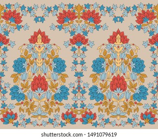 Traditional paisley pattern on background