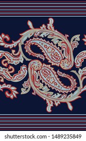 traditional paisley pattern on border