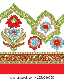traditionelles Paisley-Muster an der Grenze