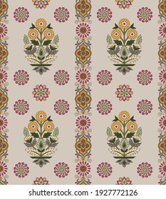 Traditional Paisley pattern on cream background