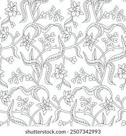 traditional Paisley pattern on outline