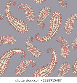 traditional paisley pattern on vector stock
