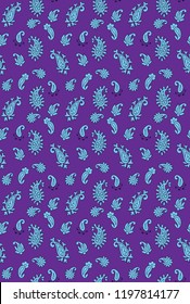 Traditional Paisley Pattern on violet
