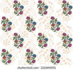 traditional paisley pattern on white background