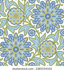 traditional paisley pattern on white background vector stock