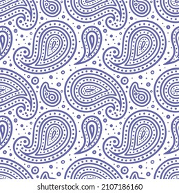 Traditional Paisley Seamless Texture Hand Drawn Stock Vector (Royalty ...