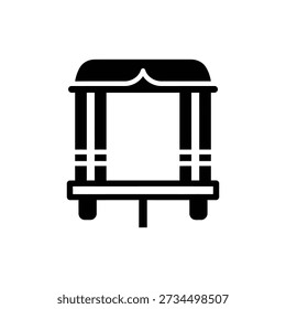 Traditional Palanquin or Canopy Structure Icon