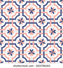 Traditional Palestinian Floor Tiles Seamless pattern. Editable vector file.