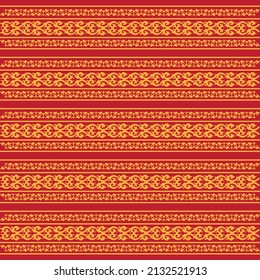 traditional pattern aceh indonesia with gold color and red maroon background svg