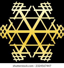 Traditional pattern with black background and gold and yellowish red color patterns 