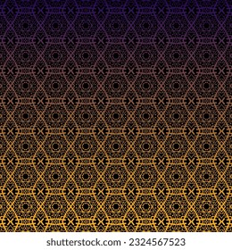 Traditional pattern with black background and gold and yellowish red color patterns 